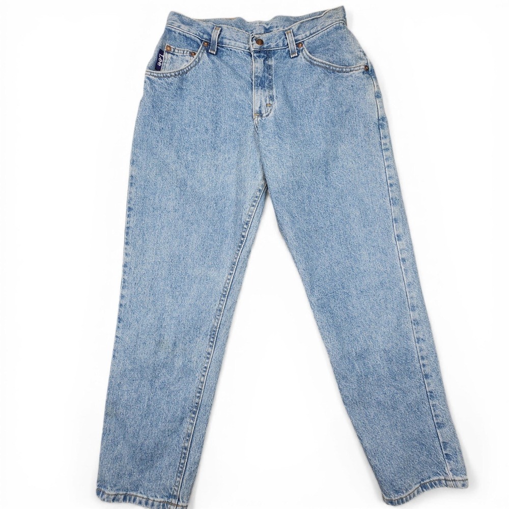 Vintage Lee High‎ Waisted Mom Jeans Womens 30H (Fits as 26x28) Blue PLEASE READ